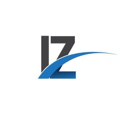 Iz harf logo, iş ve şirket için ilk logo kimlik      