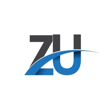 zu harf logo, iş ve şirket için ilk logo kimlik  