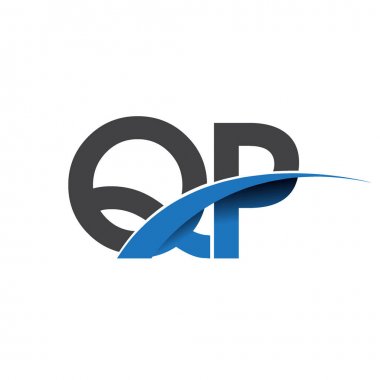 QP harf logo, iş ve şirket için ilk logo kimlik      