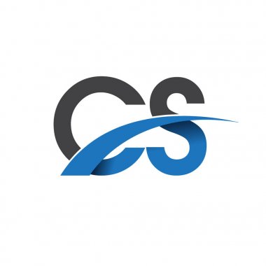 CS harf logo, iş ve şirket için ilk logo kimlik      