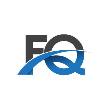 FQ harf logo, iş ve şirket için ilk logo kimlik      