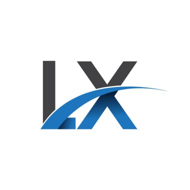 LX harf logo, iş ve şirket için ilk logo kimlik      