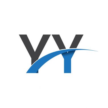yy harfleri logosu, iş ve şirket için ilk logo kimlik  