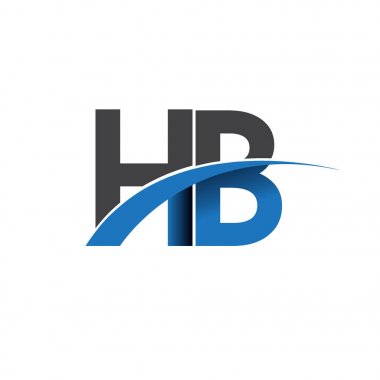 HB harf logo, iş ve şirket için ilk logo kimlik      