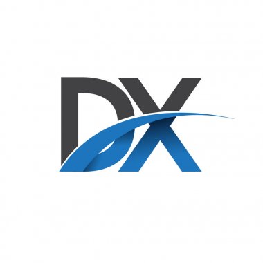 DX harf logo, iş ve şirket için ilk logo kimlik      