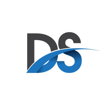 DS harf logo, iş ve şirket için ilk logo kimlik      