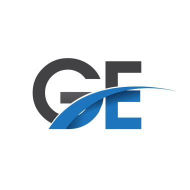 Ge harf logo, iş ve şirket için ilk logo kimlik      