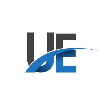 UE harf logo, iş ve şirket için ilk logo kimlik  