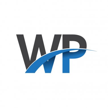 WP harf logo, iş ve şirket için ilk logo kimlik          