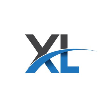 XL harf logo, iş ve şirket için ilk logo kimlik          