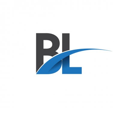 BL harf logo, iş ve şirket için ilk logo kimlik      