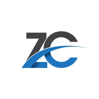 ZC harf logo, iş ve şirket için ilk logo kimlik  