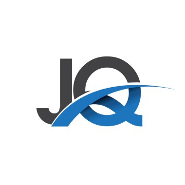 JQ harf logo, iş ve şirket için ilk logo kimlik      
