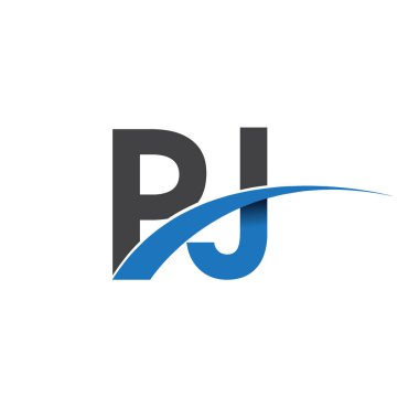 PJ harf logo, iş ve şirket için ilk logo kimlik      