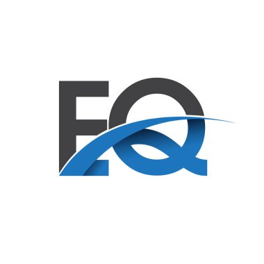 EQ harf logo, iş ve şirket için ilk logo kimlik      
