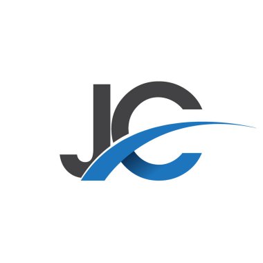 JC harf logo, iş ve şirket için ilk logo kimlik      