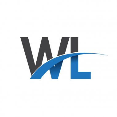 WL harf logo, iş ve şirket için ilk logo kimlik          