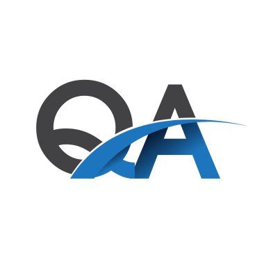 qa harf logo, iş ve şirket için ilk logo kimlik      