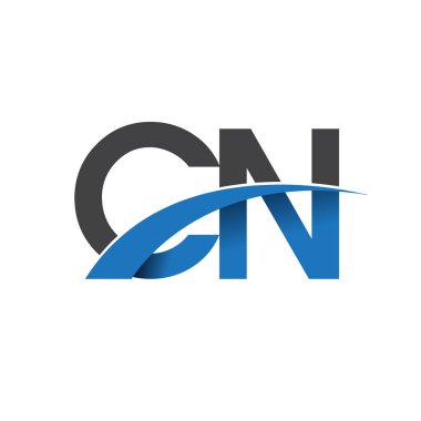 CN harf logo, iş ve şirket için ilk logo kimlik      
