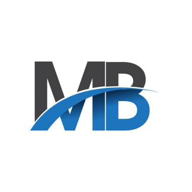 MB harf logo, iş ve şirket için ilk logo kimlik      
