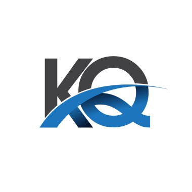 KQ harf logo, iş ve şirket için ilk logo kimlik      