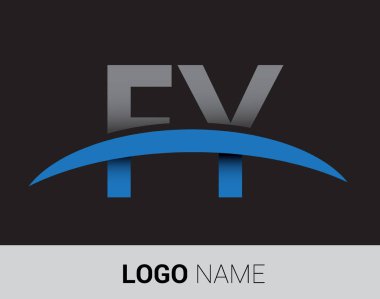 FY harf logo, iş ve şirket için ilk logo kimlik        