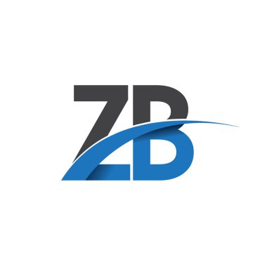 ZB harf logo, iş ve şirket için ilk logo kimlik  