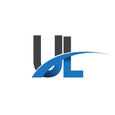 ul harf logo, iş ve şirket için ilk logo kimlik  
