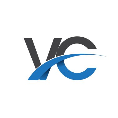 VC harf logo, iş ve şirket için ilk logo kimlik          