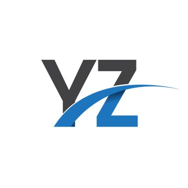 YZ harf logo, iş ve şirket için ilk logo kimlik  