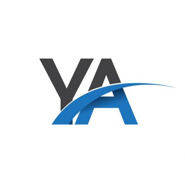 Ya mektuplar logo, iş ve şirket için ilk logo kimlik  