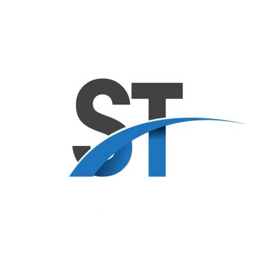 St harf logo, iş ve şirket için ilk logo kimlik  