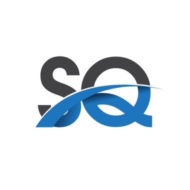 SQ harf logo, iş ve şirket için ilk logo kimlik  