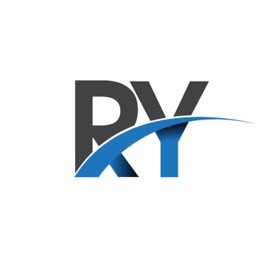 Ry harf logo, iş ve şirket için ilk logo kimlik  