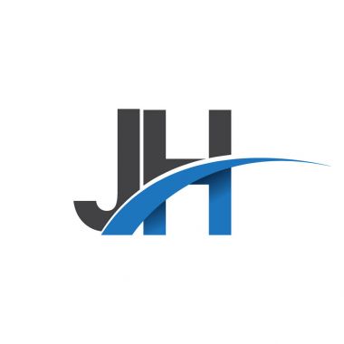 JH harf logo, iş ve şirket için ilk logo kimlik      