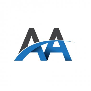 AA harf logo, iş ve şirket için ilk logo kimlik          