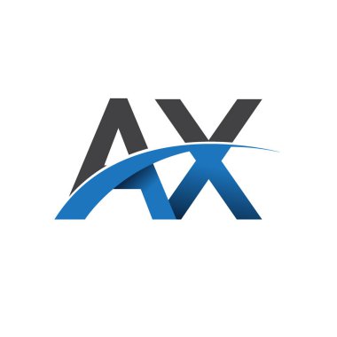 AX harf logo, iş ve şirket için ilk logo kimlik          