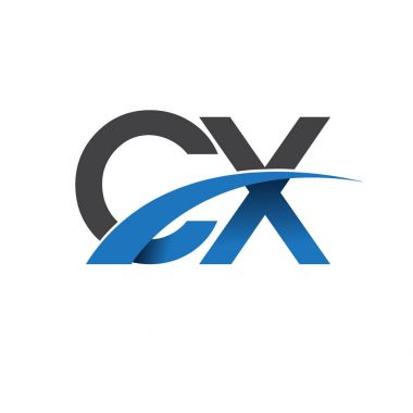 CX harf logo, iş ve şirket için ilk logo kimlik      