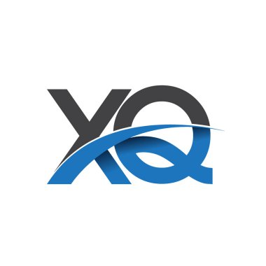 XQ harf logo, iş ve şirket için ilk logo kimlik          