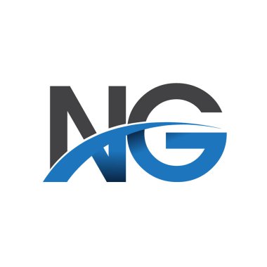 NG harf logo, iş ve şirket için ilk logo kimlik      