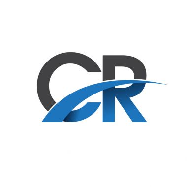 CR harf logo, iş ve şirket için ilk logo kimlik      
