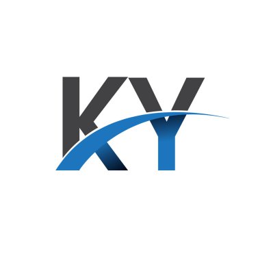 KY harf logo, iş ve şirket için ilk logo kimlik      