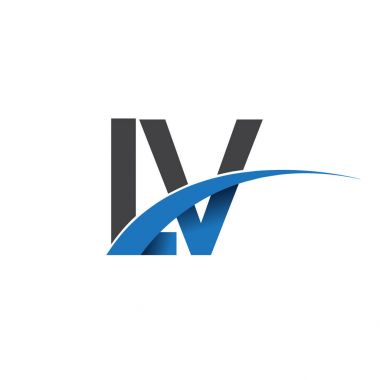 LV harf logo, iş ve şirket için ilk logo kimlik      