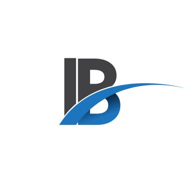 IB harf logo, iş ve şirket için ilk logo kimlik      
