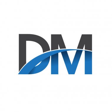 DM harf logo, iş ve şirket için ilk logo kimlik      