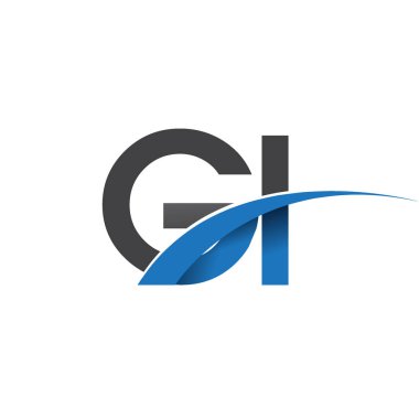 gi harf logo, iş ve şirket için ilk logo kimlik      