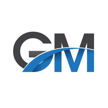 GM harf logo, iş ve şirket için ilk logo kimlik      