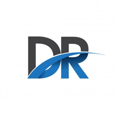 Dr harf logo, iş ve şirket için ilk logo kimlik      