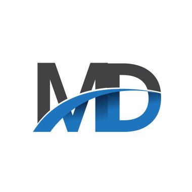 MD harf logo, iş ve şirket için ilk logo kimlik      