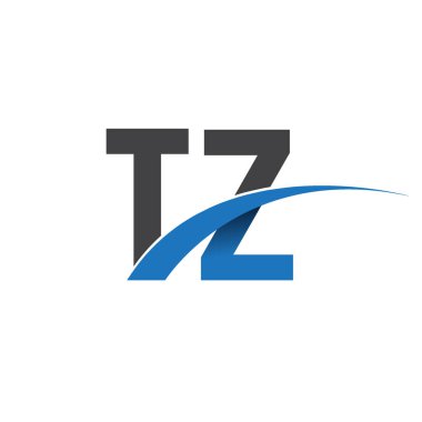 TZ harf logo, iş ve şirket için ilk logo kimlik  